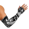 Black And White Odin With Crows Print Sun Protection Arm Sleeves