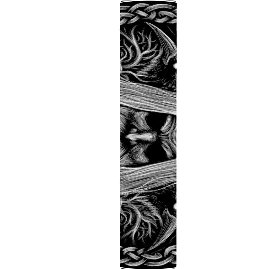 Black And White Odin With Crows Print Table Runner