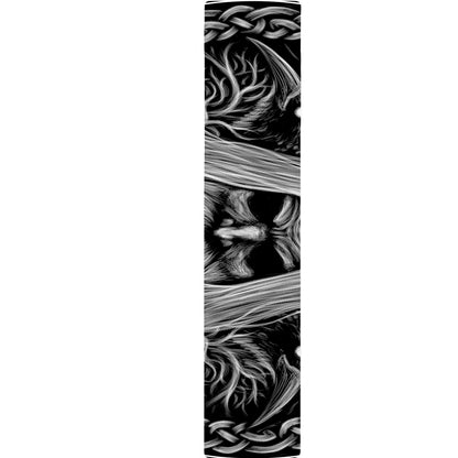Black And White Odin With Crows Print Table Runner