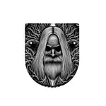 Black And White Odin With Crows Print Toilet Lid Cover