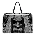 Black And White Odin With Crows Print Utility Tote Bag
