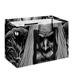 Black And White Odin With Crows Print Utility Tote Bag