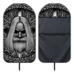 Black And White Odin With Crows Print Waterproof Car Seat Cover