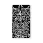 Black And White Odin With Wolfs Print Baby Crib Sheet