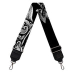 Black And White Odin With Wolfs Print Bag Strap