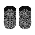 Black And White Odin With Wolfs Print Bar Stool Covers