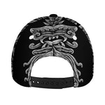 Black And White Odin With Wolfs Print Baseball Cap