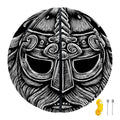Black And White Odin With Wolfs Print Basketball