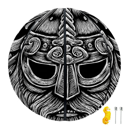 Black And White Odin With Wolfs Print Basketball