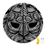 Black And White Odin With Wolfs Print Basketball