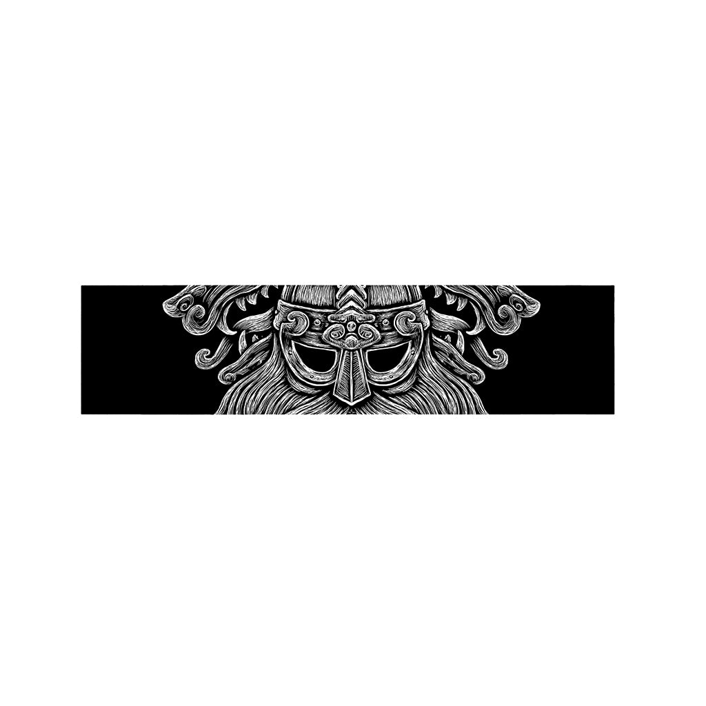 Black And White Odin With Wolfs Print Bed Runner