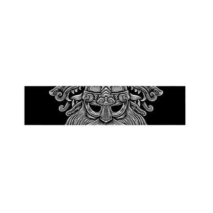 Black And White Odin With Wolfs Print Bed Runner