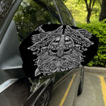 Black And White Odin With Wolfs Print Car Side Mirror Covers