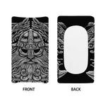 Black And White Odin With Wolfs Print Changing Pad Cover