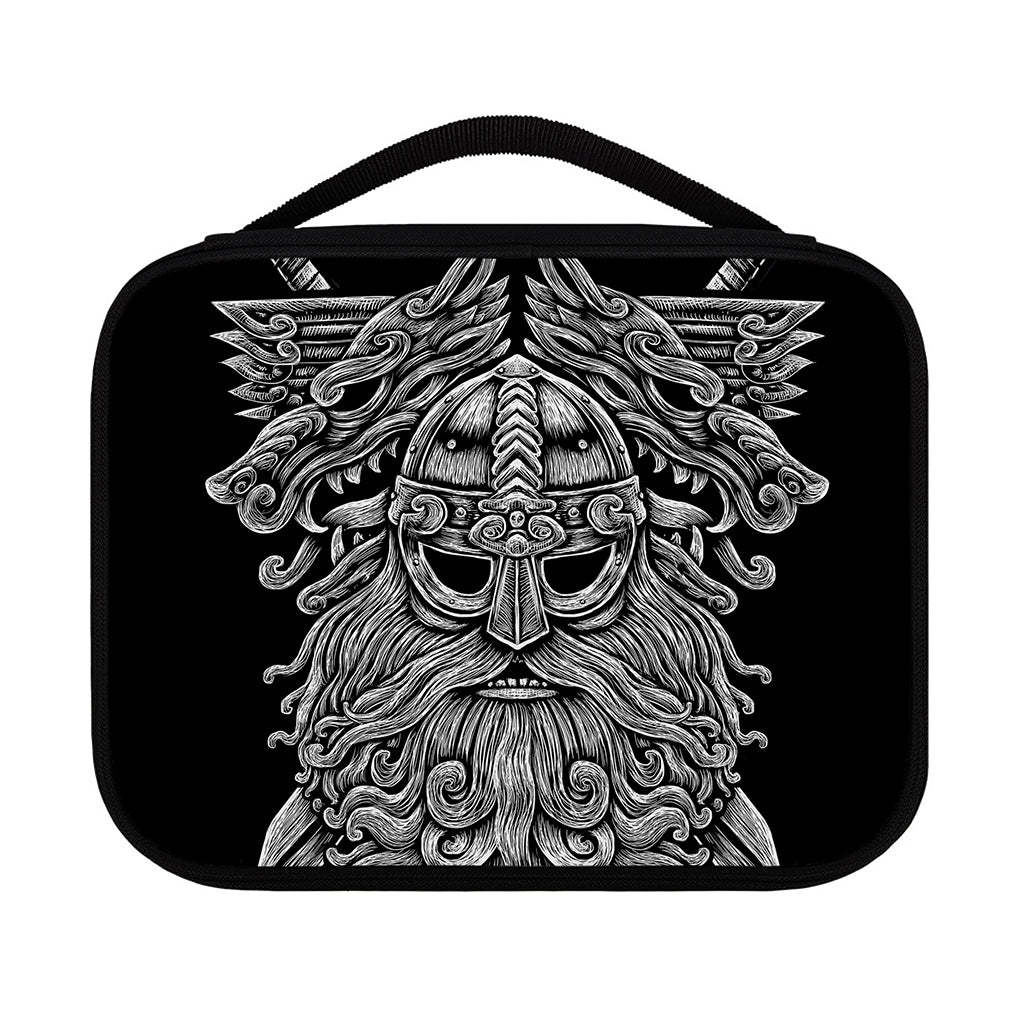 Black And White Odin With Wolfs Print Classic Bible Case
