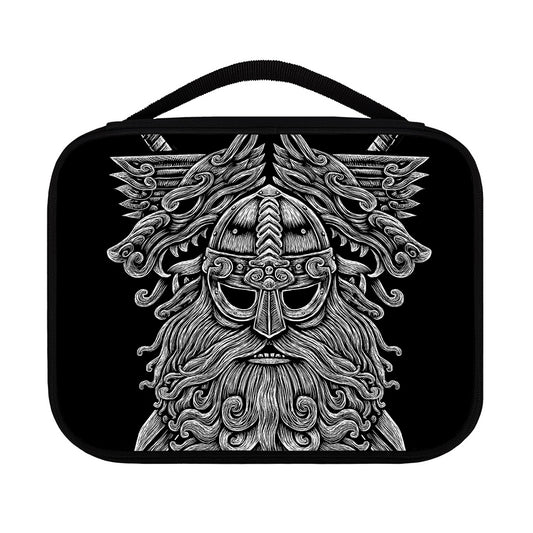 Black And White Odin With Wolfs Print Classic Bible Case