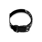 Black And White Odin With Wolfs Print Dog Collar