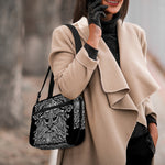 Black And White Odin With Wolfs Print Double Strap Bible Bag