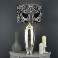 Black And White Odin With Wolfs Print Drum Lamp Shade