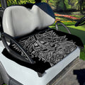 Black And White Odin With Wolfs Print Golf Cart Seat Cover