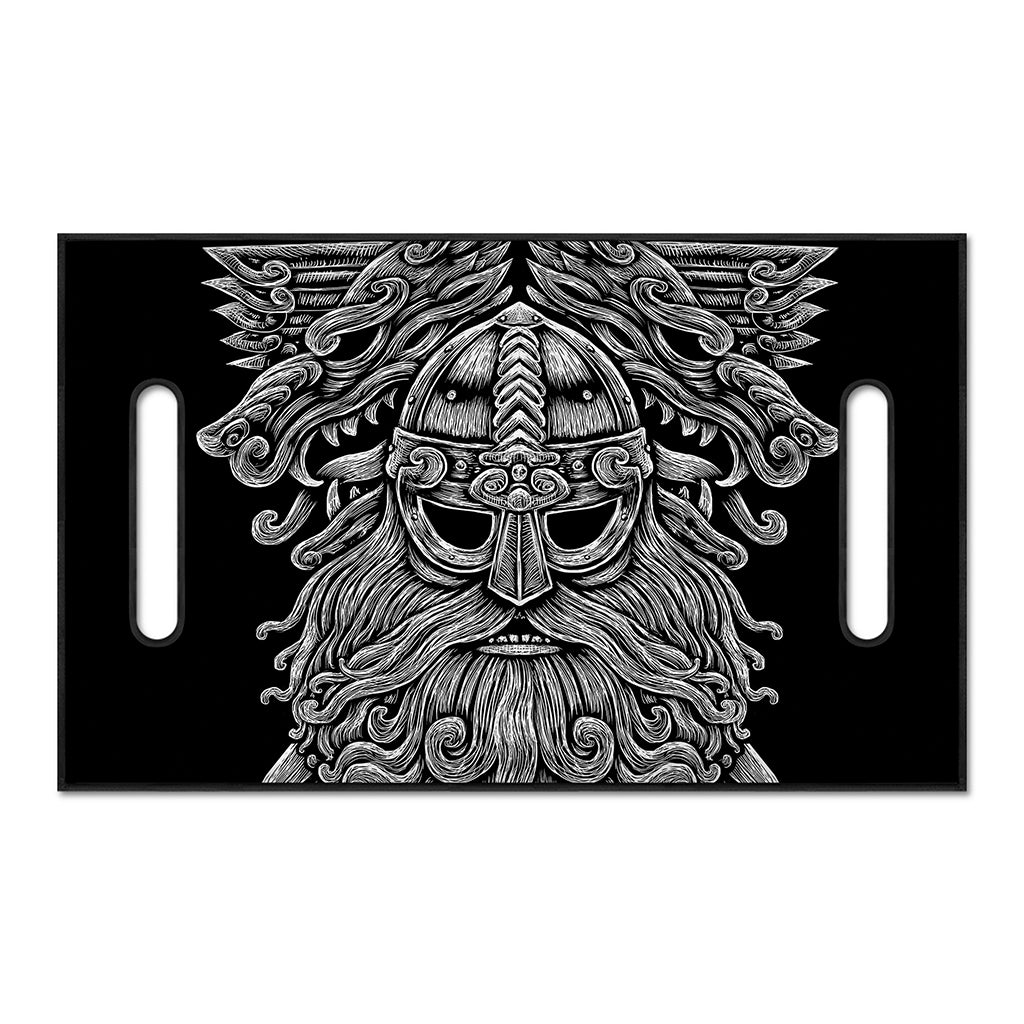 Black And White Odin With Wolfs Print Golf Cart Seat Cover