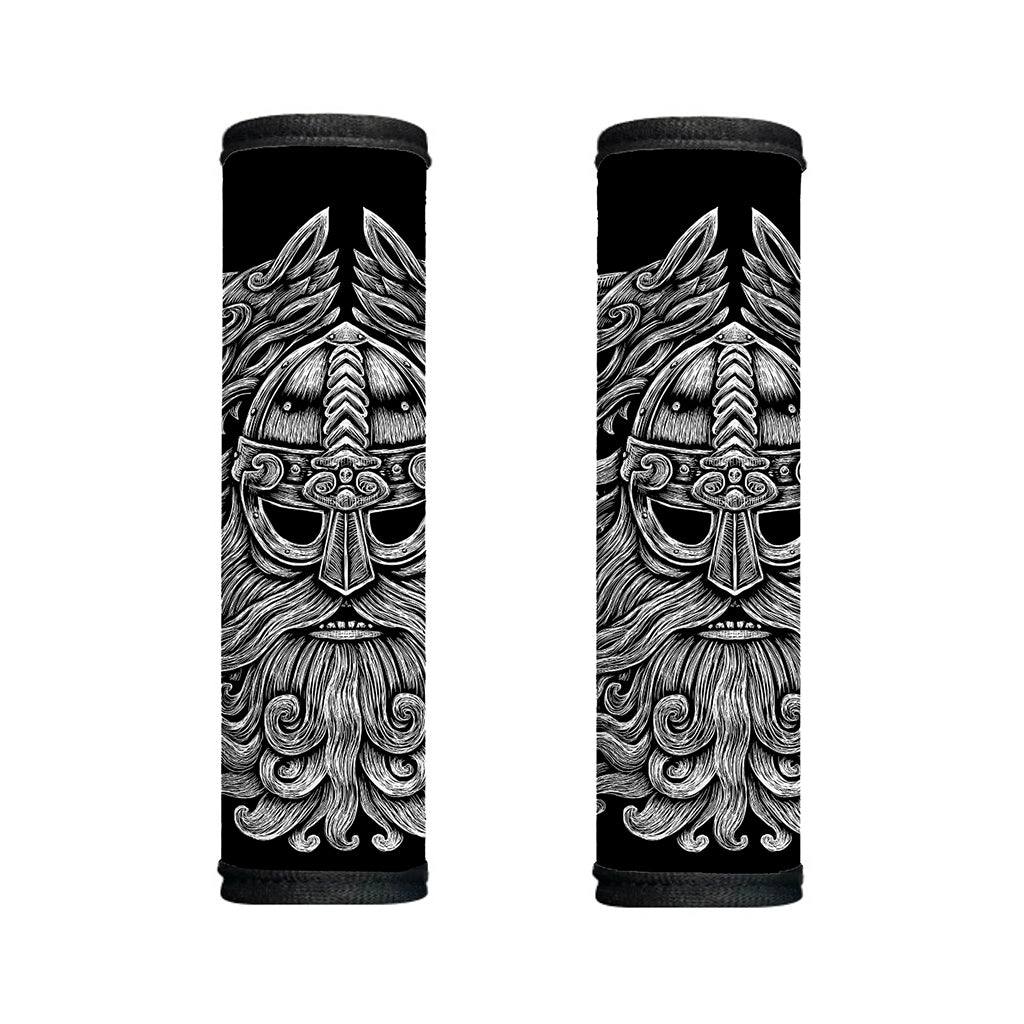 Black And White Odin With Wolfs Print Handle Covers