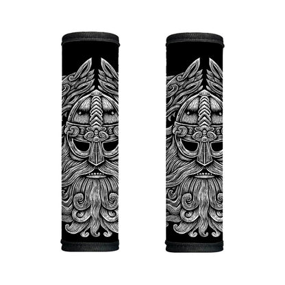 Black And White Odin With Wolfs Print Handle Covers