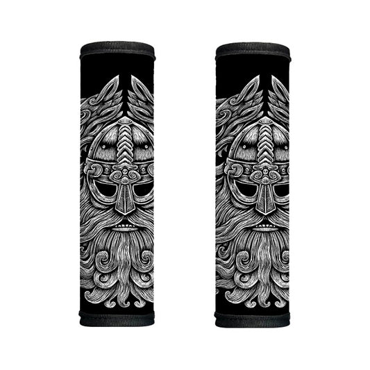 Black And White Odin With Wolfs Print Handle Covers