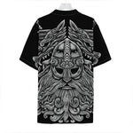 Black And White Odin With Wolfs Print Hawaiian Shirt