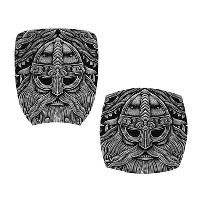 Black And White Odin With Wolfs Print Office Chair Cover