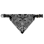Black And White Odin With Wolfs Print Over The Collar Dog Bandana