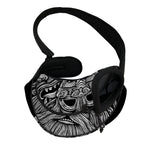 Black And White Odin With Wolfs Print Pet Sling Carrier