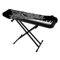 Black And White Odin With Wolfs Print Piano Keyboard Cover