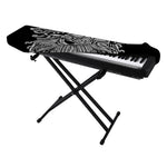 Black And White Odin With Wolfs Print Piano Keyboard Cover
