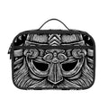 Black And White Odin With Wolfs Print Portable Lunch Bag