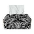 Black And White Odin With Wolfs Print Rectangle Tissue Box Cover