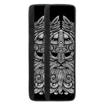 Black And White Odin With Wolfs Print Refrigerator Handle Covers