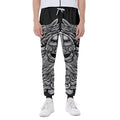 Black And White Odin With Wolfs Print Joggers