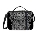 Black And White Odin With Wolfs Print Shoulder Strap Bible Bag