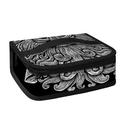 Black And White Odin With Wolfs Print Small Lunch Bag