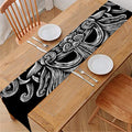 Black And White Odin With Wolfs Print Table Runner