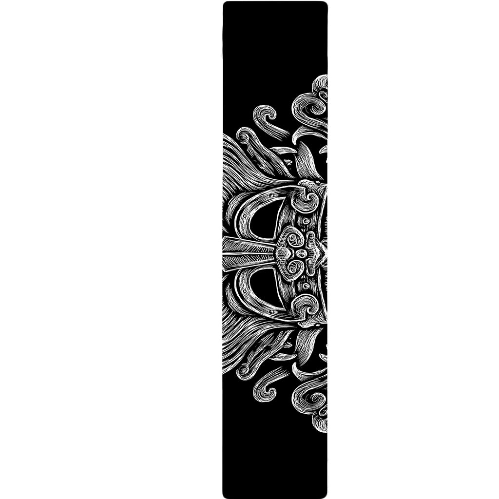 Black And White Odin With Wolfs Print Table Runner