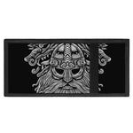 Black And White Odin With Wolfs Print Trifold Wallet