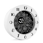 Black And White Om Print Alarm Clock