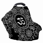 Black And White Om Print Baby Seat Cover