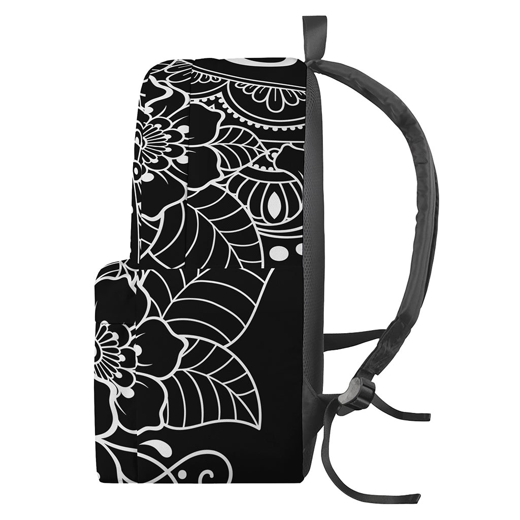 Black And White Om Print Backpack