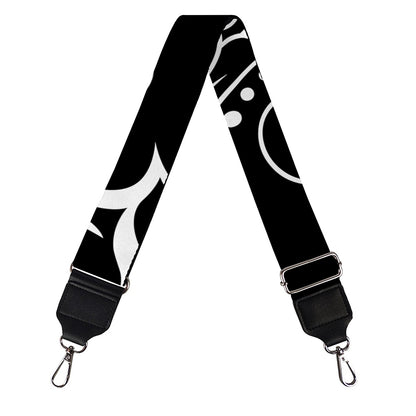 Black And White Om Print Bag Strap