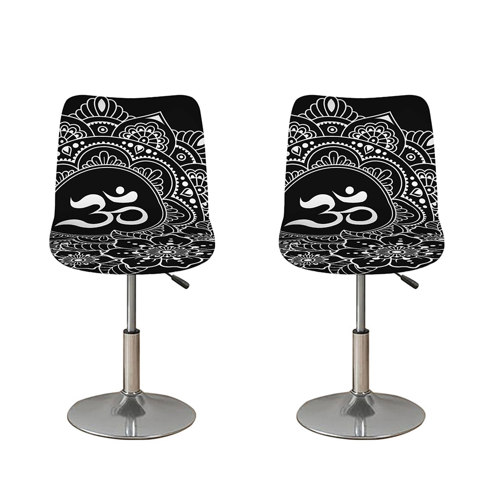 Black And White Om Print Bar Stool Covers