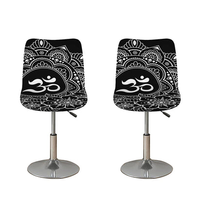 Black And White Om Print Bar Stool Covers