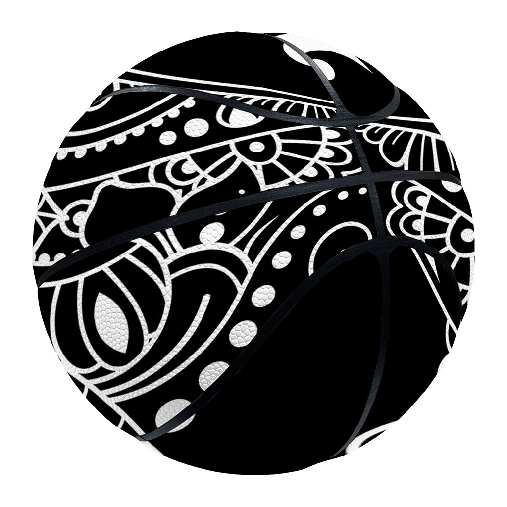 Black And White Om Print Basketball